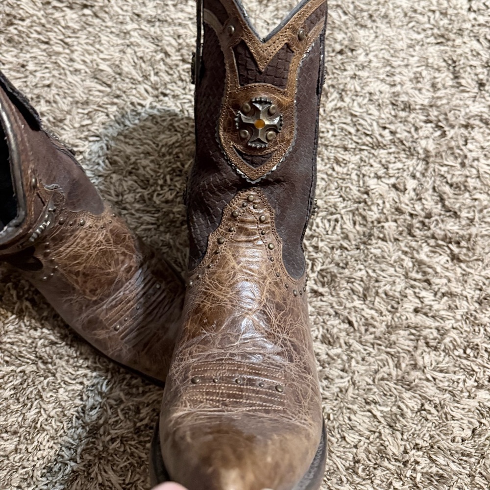 Ariat desperado brown boots size 8 cross 10008756 - Picture 8 of 9